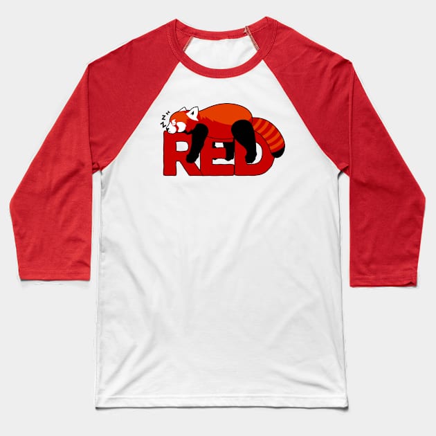 Red Panda Baseball T-Shirt by marieltoigo